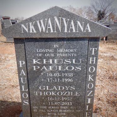 NKWANYANA Khusu Paulos 1938-1996 &amp; Gladys Thokozile 1952-2013