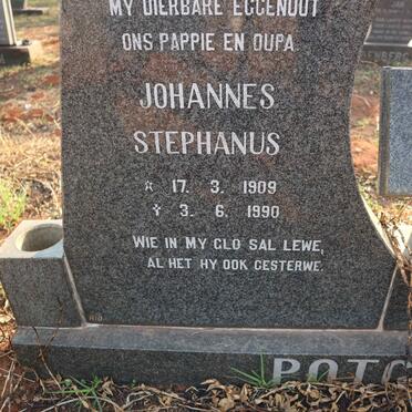POTGIETER Johannes Stephanus 1909-1990 &amp; Gertruida Margaretha Elizabeth DU TOIT 1919-2014