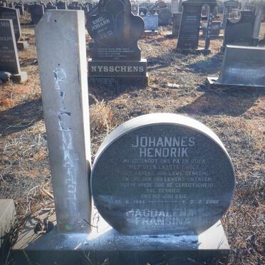 PIENAAR Johannes Hendrik 1944-2000 &amp; Magdalena Fransina 1941-