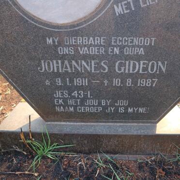 PREEZ Johannes Gideon, du 1911-1987 &amp; Anna Susanna 1922-1995