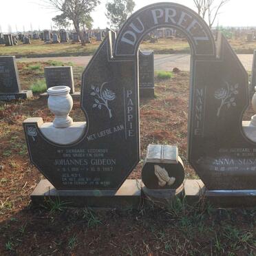 PREEZ Johannes Gideon, du 1911-1987 &amp; Anna Susanna 1922-1995