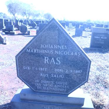 RAS Johannes Marthinus Nicolaas 1922-1987
