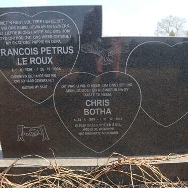 ROUX Francois Petrus, le 1936-1994 :: BOTHA Chris 1981-1998