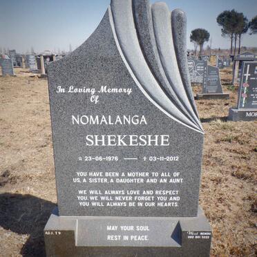 SHEKESHE Nomalanga 1976-2012