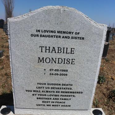 SITHOLE Thabile Mondise 1985-2009