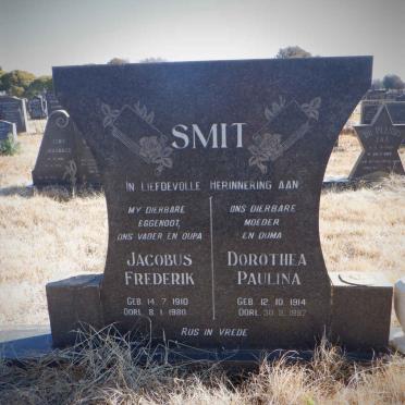 SMIT Jacobus Frederik 1910-1980 &amp; Dorothea Paulina 1914-1997