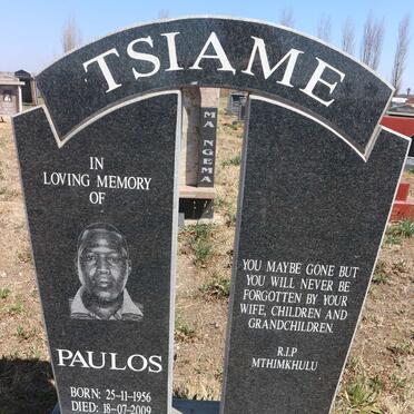 TSIAME Paulos 1956-2009