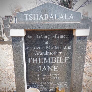 TSHABALALA Thembile Jane 1941-1995