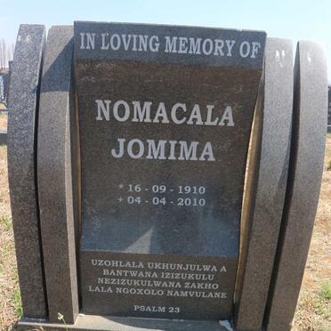 TSHABALALA Nomacala Jomima 1910-2010