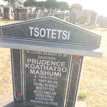TSOTETSI Prudence Kgathatso Mashumi 1969-1997