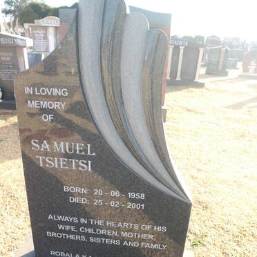 TSUBELE Samuel Tsietsi 1958-2001