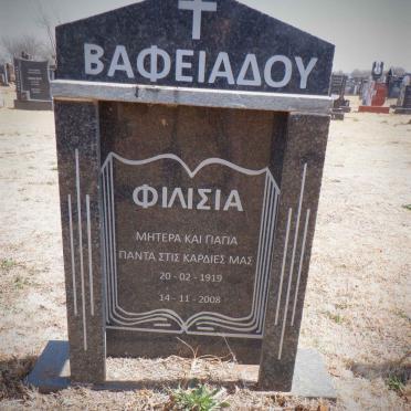 VAFIADIS Felicia 1919-2008