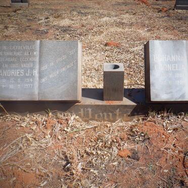 VENTER Andries J.H. 1914-1977 &amp; Johanna Cornelia 1909-1998