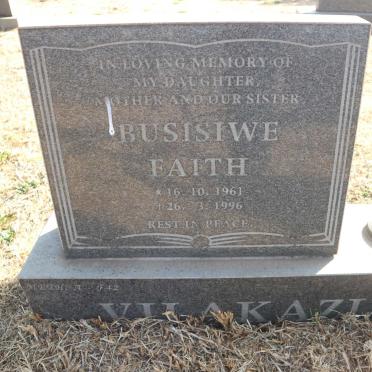 VILAKAZI Busisiwe Faith 1961-1996