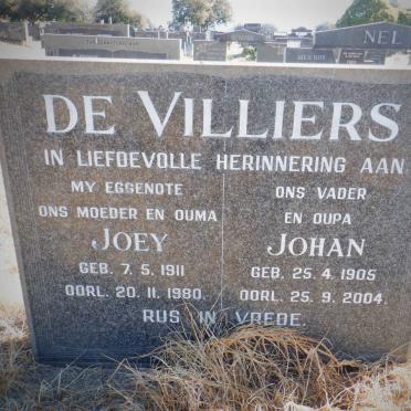 VILLIERS Johan, de 1905-2004 &amp; Joey 1911-1980