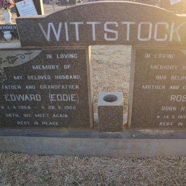 WITTSTOCK Edward 1904-1980 &amp; Rosa RADLOFF 1911-1981