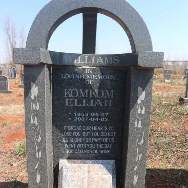 WILLIAMS Komkom Elijah 1953-2007