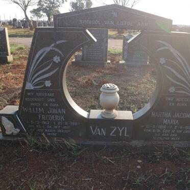 ZYL Willem Johan Frederik, van 1913-1987 &amp; Martha Jacomina Maria 1916-1990
