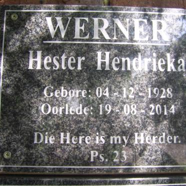 WERNER Hester Hendrieka 1928-2014