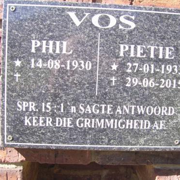 VOS Phil 1930- &amp; Pietie 1933-2015
