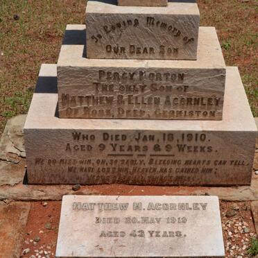 ACORNLEY Mathew A. -1919 :: ACORNLEY Percy Morton -1910