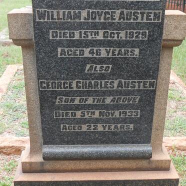 AUSTEN WIlliam Joyce -1929 :: AUSTEN George Charles -1933