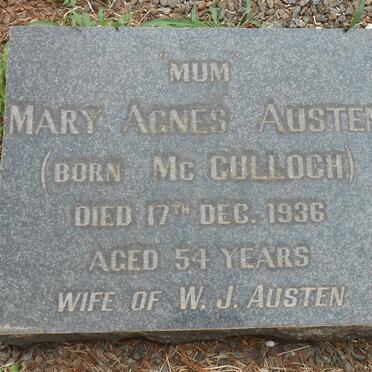 AUSTEN Mary Agnes nee Mc CULLOCH -1936