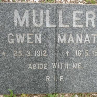 MULLER Gwen Manaton 1912-1971