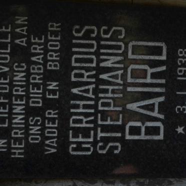 BAIRD Gerhardus Stephanus 1938-1985