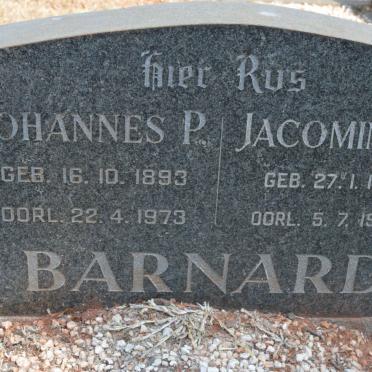 BARNARD Johannes P. 1893-1973 &amp; Jacomina H. 1898-1983 
