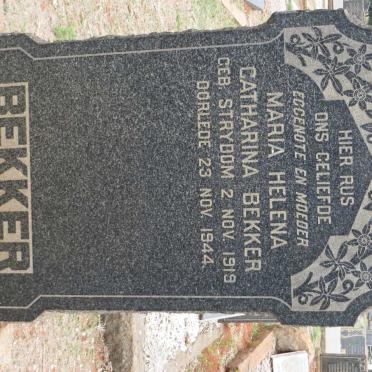 BEKKER Maria Helena Catharina nee STRYDOM 1919-1944