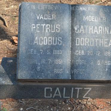 CALITZ Petrus Jacobus 1883-1951 &amp; Catharina Dorothea 1880-1962