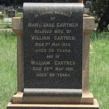 CARTNER William -1961 &amp; Mary Jane -1934