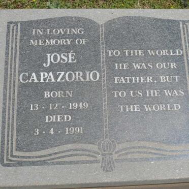 CAPAZORIO Justino 1911-1960 :: MORGADINHO Jusrino :: CAPAZARIO Mary 1924-2004 :: CAPAZORIO Jose 1949-1991