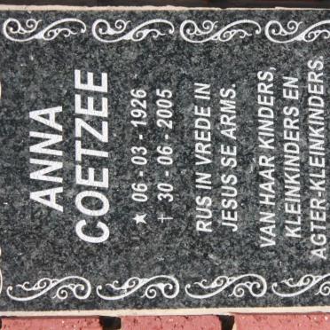 COETZEE Anna 1926-2005