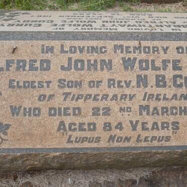 CURRY Alfred John Wolfe -1931