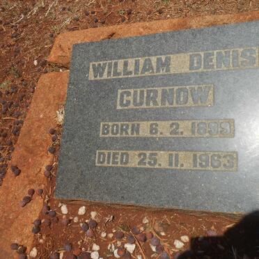 CURNOW William Denis 1899-1963