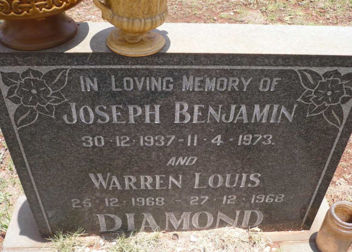 DIAMOND Joseph Benjamin 1937-1973 :: DIAMOND Warren Louis 1968-1968