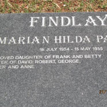FINDLAY Marian Hilda Payne 1954-1955