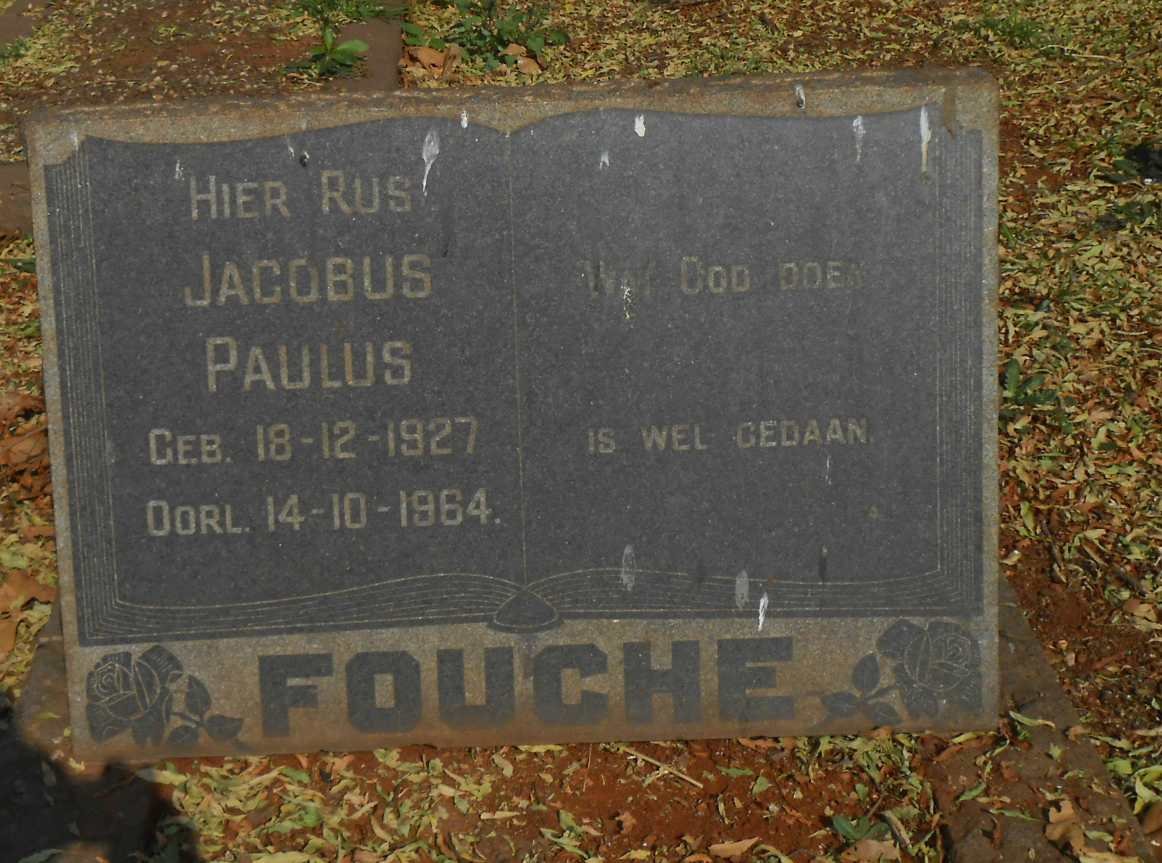 FOUCHE Jacobus Paulus 1927-1964