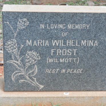 FROST Maria Wilhelmina nee WILMOTT