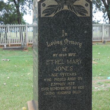 JONES Ethel Mary -1933