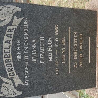 GROBBELAAR Johanna Elizabeth nee KOCK 1893-1956