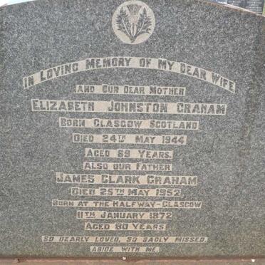 GRAHAM James Clark 1872-1952 &amp; Elizabeth JOHNSTON -1944