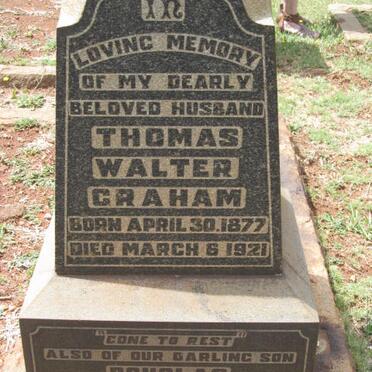 GRAHAM Thomas Walter 1877-1921 :: GRAHAM Douglas -1918