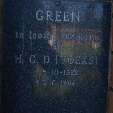 GREEN H.G.D. 1928-1986