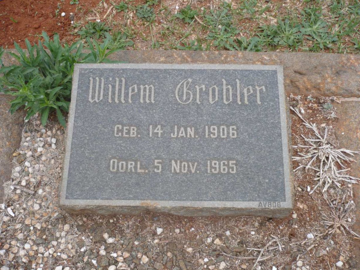 GROBLER Willem 1906-1965