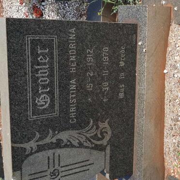 GROBLER Christina Hendrina 1912-1970