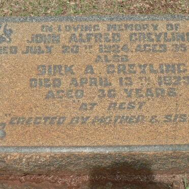 GREYLING John Alfred -1924 :: GREYLING Dirk A. -1923