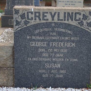 GREYLING George Frederick -1956 &amp; Susan -1966